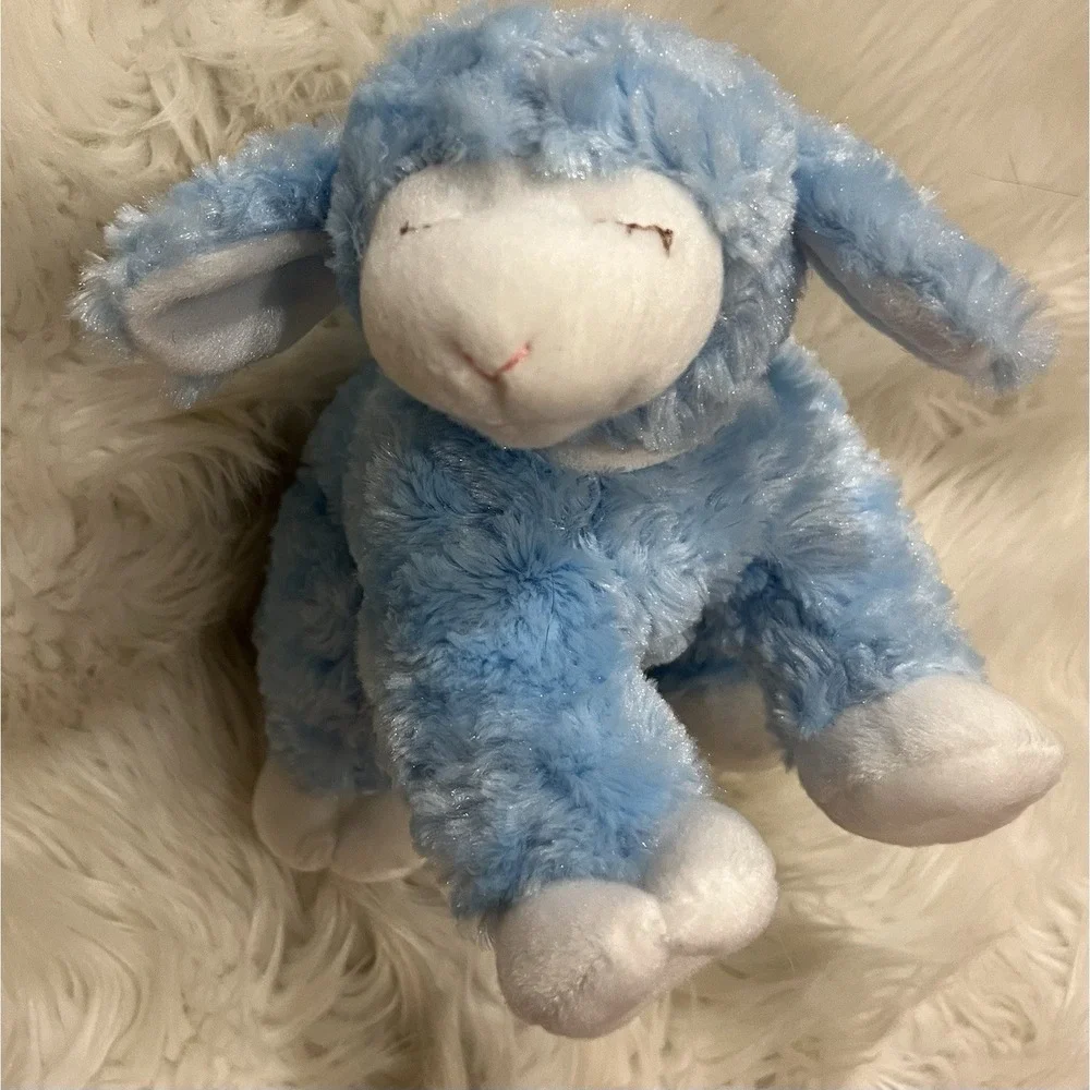 Baby Gund Winky Lamb Blue White Lovey 8